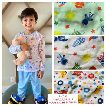 PIJAMA INFANTIL MASCULINO MANGA LONGA (REF.205)